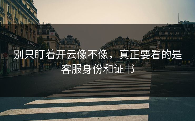 别只盯着开云像不像,真正要看的是客服身份和证书 别只盯着开云像不像,真正要看的是客服身份和证书
