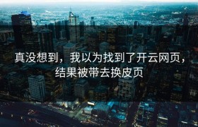 真没想到，我以为找到了开云网页，结果被带去换皮页