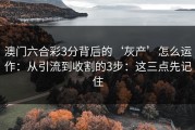 澳门六合彩3分背后的‘灰产’怎么运作：从引流到收割的3步：这三点先记住