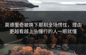 莫德里奇被换下那刻全场愣住，理由更越看越上头懂行的人一眼就懂